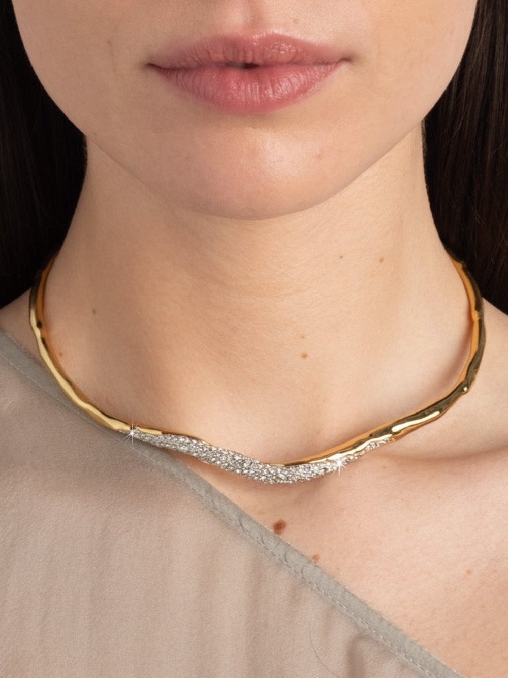 ALEXIS BITTAR Solanales Gold Crystal Skinny Collar - Picture 8 of 9